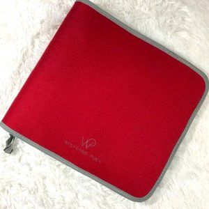 Wolfgang Puck Sturdy Canvas Red Gray Zip Around Chef Carry Case